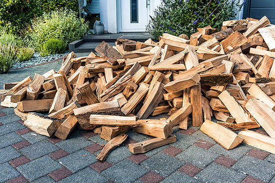 delivery of local oak split hardwood firewood